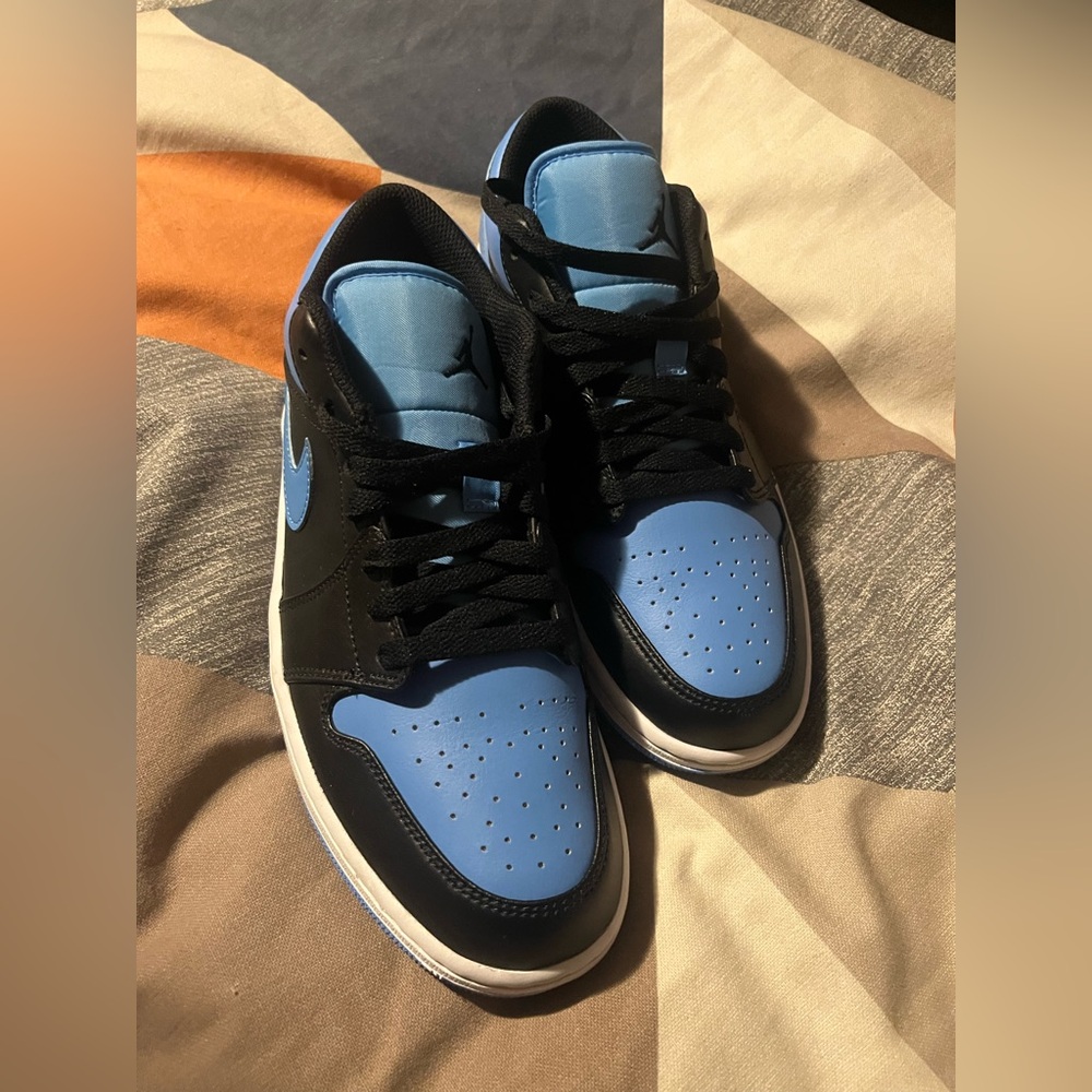 Nike Air Jordan 1 Low - Black and University Blue Men’s Sneakers